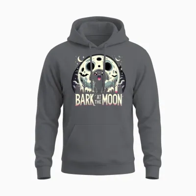 Horror Dog Halloween Spooky Dog Lover Gothic Dog Unisex Hoodie - Charcoal