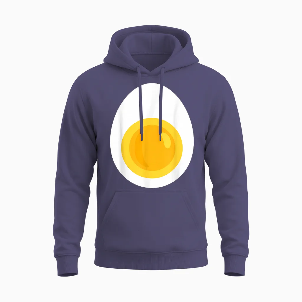 Deviled Egg Halloween Costume Unisex Hoodie in Heather Sport Dark Navy