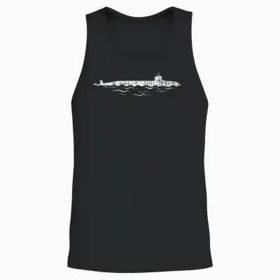 Us Navy Submarine Vessel Vintage Submariner Unisex Tank Top - Black