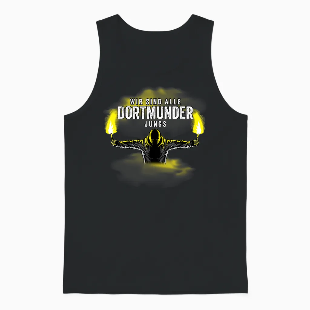 Dortmunder Jungs - Fussball - Dortmund - Pyro - Bengalo Unisex Tank Top in Black