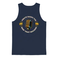 Caroline Retro Pirate Radio the Ship That Rocked Unisex Tank Top - Navy – 1