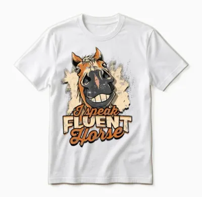I Speak Fluent Horse - Horse Unisex T-Shirt - White
