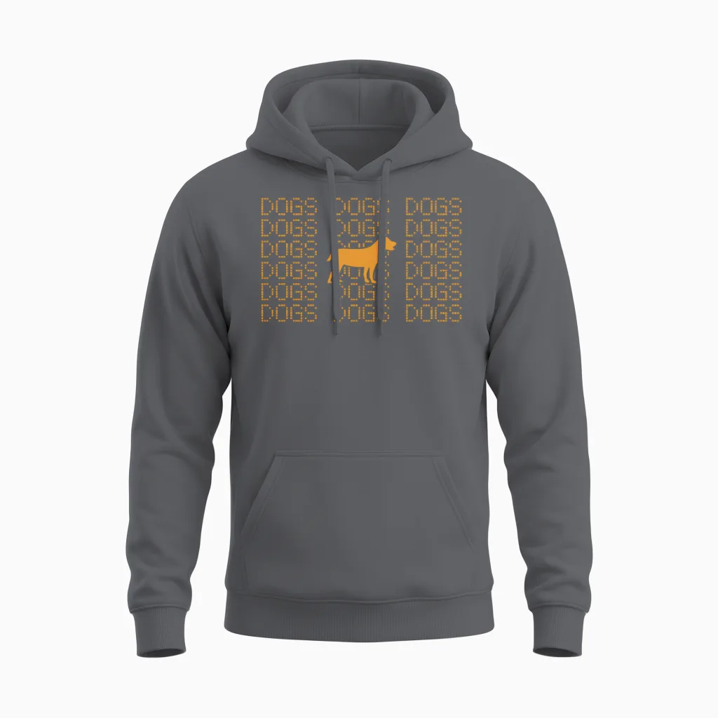 Dogs Dog Lovers Unisex Hoodie in Charcoal