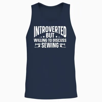 Funny Introvert Gifts Unisex Tank Top - Navy