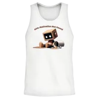 404: Motivation Not Found Inspirational Unisex Tank Top - White – 2