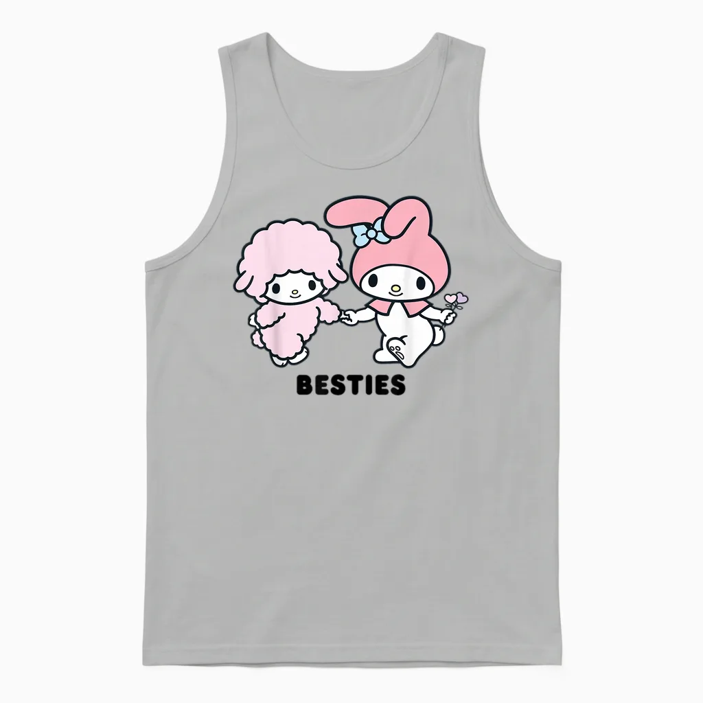 My Melody Besties Unisex Tank Top in Ash