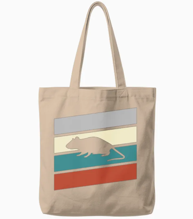 Mouse Retro Tote Bags in Natural