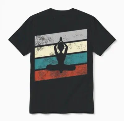 Yoga Retro Unisex T-Shirt - Black