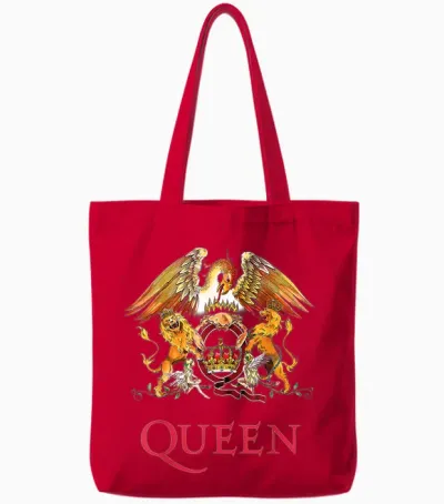 Queen Official Classic Crest Tote Bags - Red