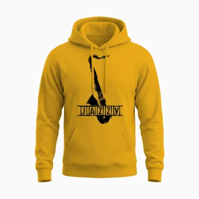Jazz Saxophone Retro Unisex Hoodie - Gold