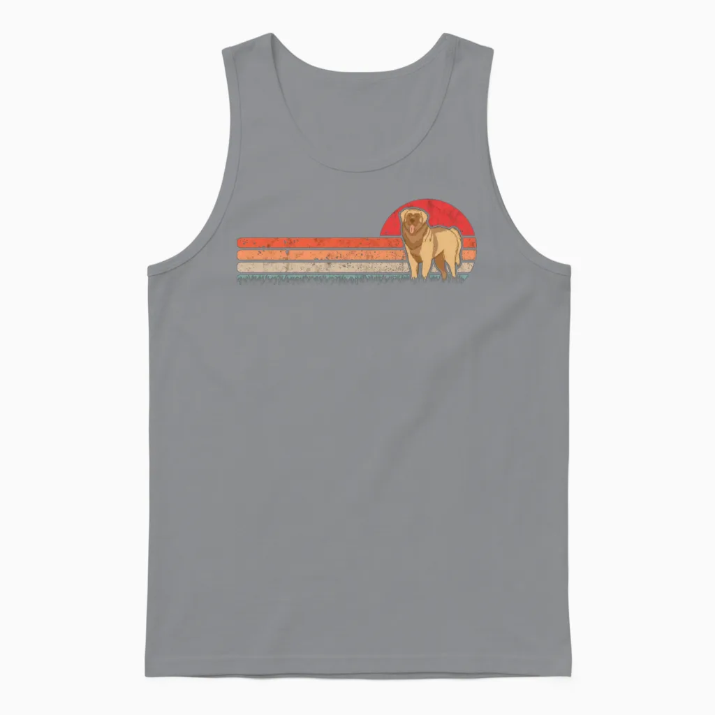 Leonberger Retro Unisex Tank Top in Sport Grey