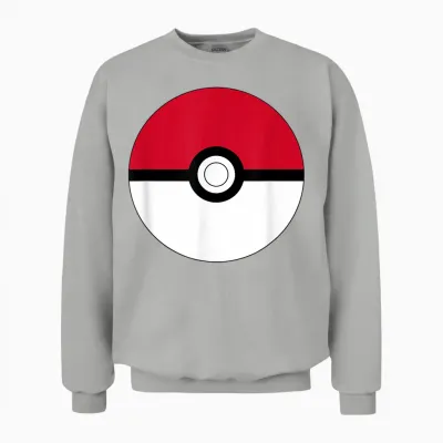 Pokémon Poké Ball Vintage Classic Red & White Logo Unisex Sweatshirt - Ash