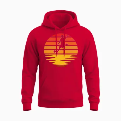 Soccer Retro Unisex Hoodie - Red