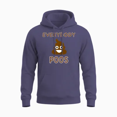 Everybody Poos Funny Unisex Hoodie - Heather Sport Dark Navy