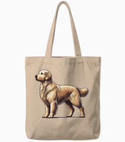Golden Retriever Tote Bags - Natural