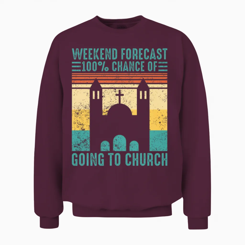 Funny Mormon Unisex Sweatshirt in Maroon