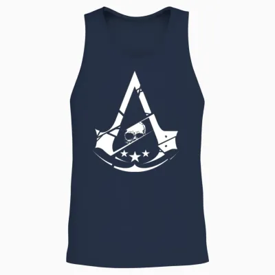 Assassins Creed Skull Logo Unisex Tank Top - Navy