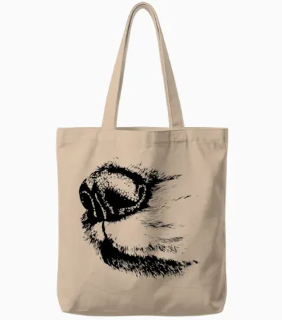 Dog Nose Tote Bags - Natural