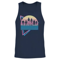 Robots Robotics Retro Unisex Tank Top - Navy – 2