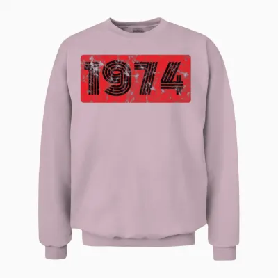 1974 Birthday Unisex Sweatshirt - Light Pink