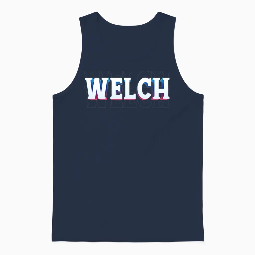 Retro - Welch Unisex Tank Top in Navy