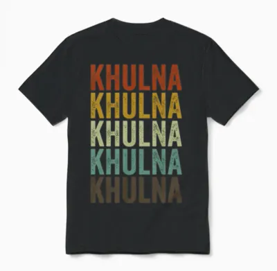 Khulna Bangladesh Retro Vintage Unisex T-Shirt - Black