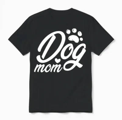 Dog Mom Unisex T-Shirt - Black