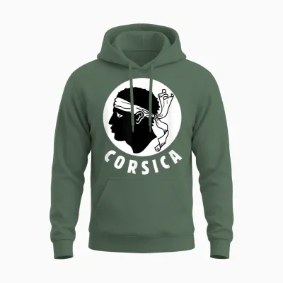 Corsica Corsica Lovers Moorish Head 2a 2b Gang Unisex Hoodie - Military Green