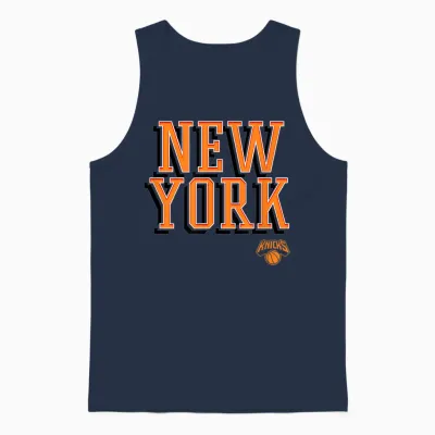 Logo Nba - New York Knicks City Wordmark Unisex Tank Top - Navy