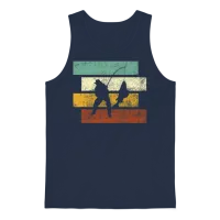 Fishing Retro Unisex Tank Top - Navy – 1