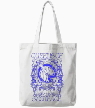 Official Queens of the Stone Age Illustrated Tote Bags - White