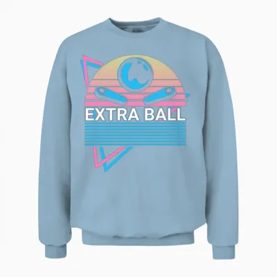 Pinball Machine Retro Unisex Sweatshirt - Light Blue