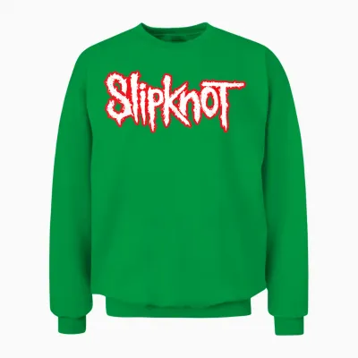 Slipknot Official Basic Logo Short Sleeve Unisex Sweatshirt - Irish Green
