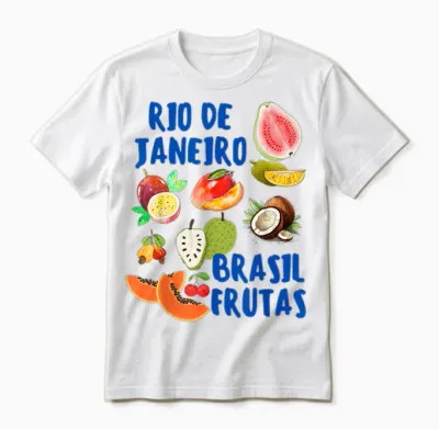 Rio De Janeiro Brasilien Frutas Bauernmarkt Sommer Unisex T-Shirt - White