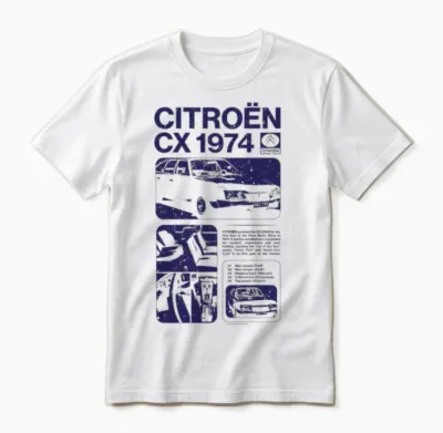 Citroën Cx 1974 Article Written Unisex T-Shirt - White