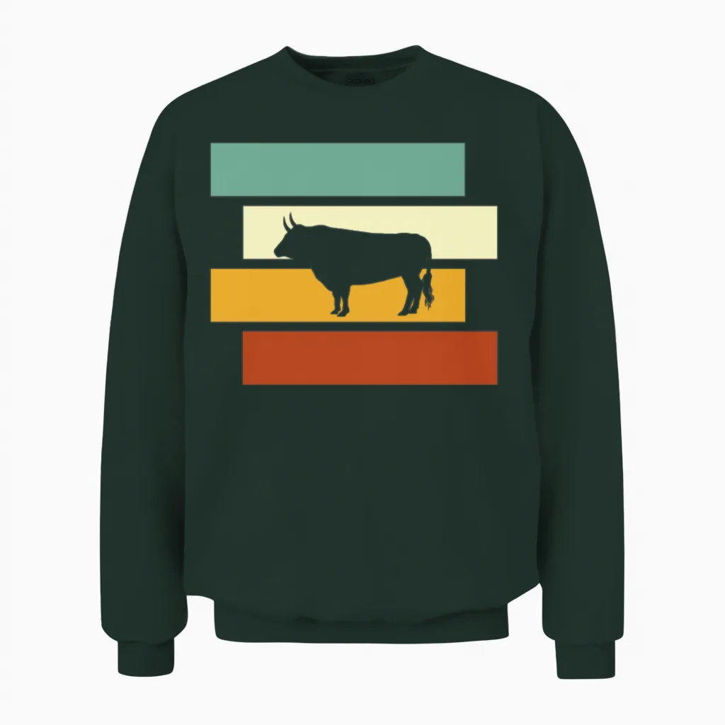 Bull Retro Unisex Sweatshirt in Forest
