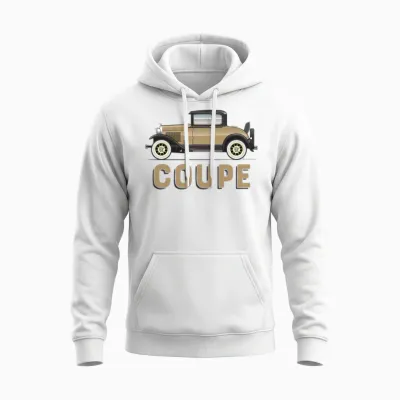 Coupe Stone Brown Unisex Hoodie - White