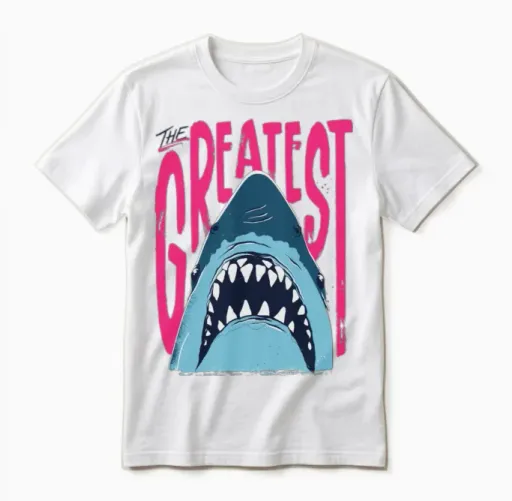 Jaws the Greatest Shark Unisex T-Shirt in White