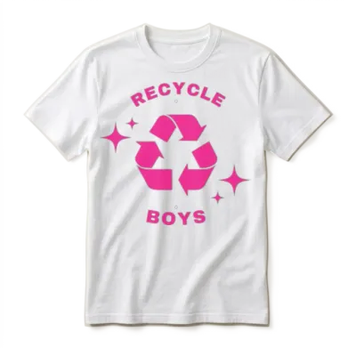 Recycle Boys Y2k Aesthetic Unisex T-Shirt - White