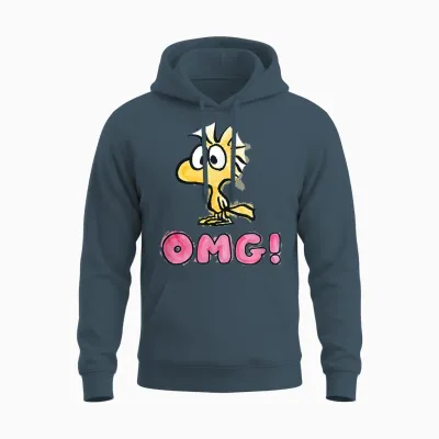 Peanuts - Snoopy Woodstock Omg Unisex Hoodie - Dark Heather