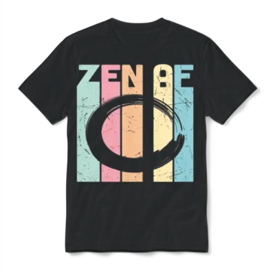 Zen Af Retro Unisex T-Shirt - Black