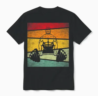 Body Building Retro Unisex T-Shirt - Black