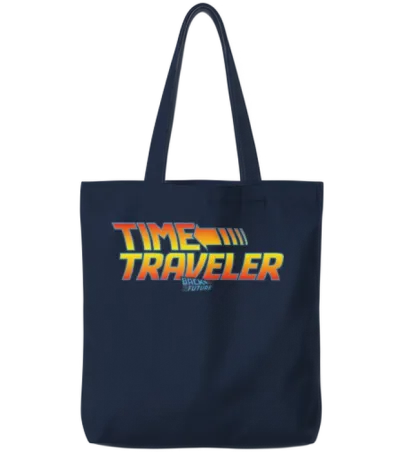 Back to the Future Time Traveler Tote Bags - Navy