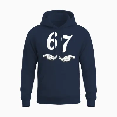 Six Seven 6 7 Meme Unisex Hoodie - Navy