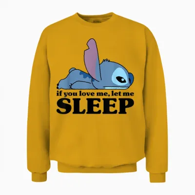 Lilo & Stitch - Sleepy Stitch Unisex Sweatshirt - Gold