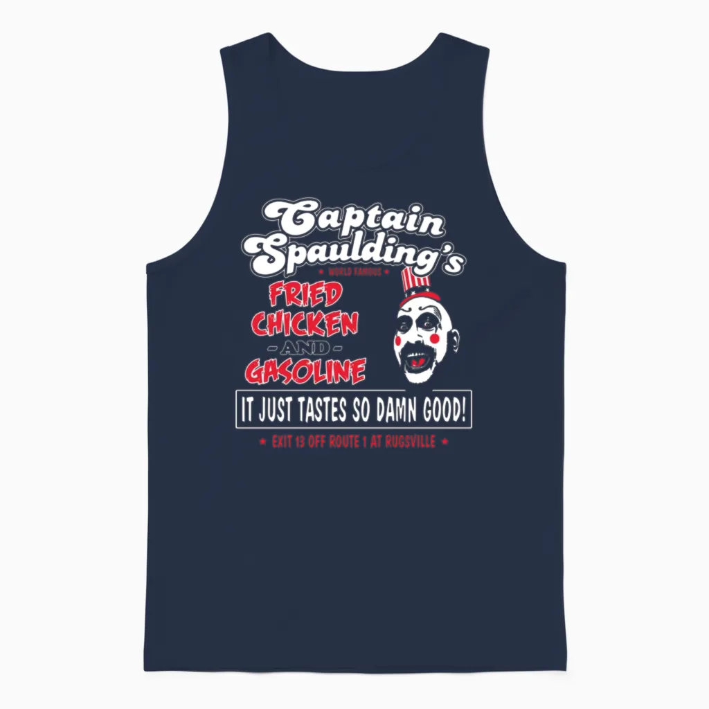 Funny Captain Spaulding for President Unisex Tank Top in Navy