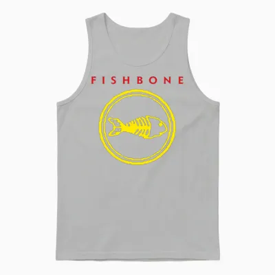 Fishbone Unisex Tank Top - Ash