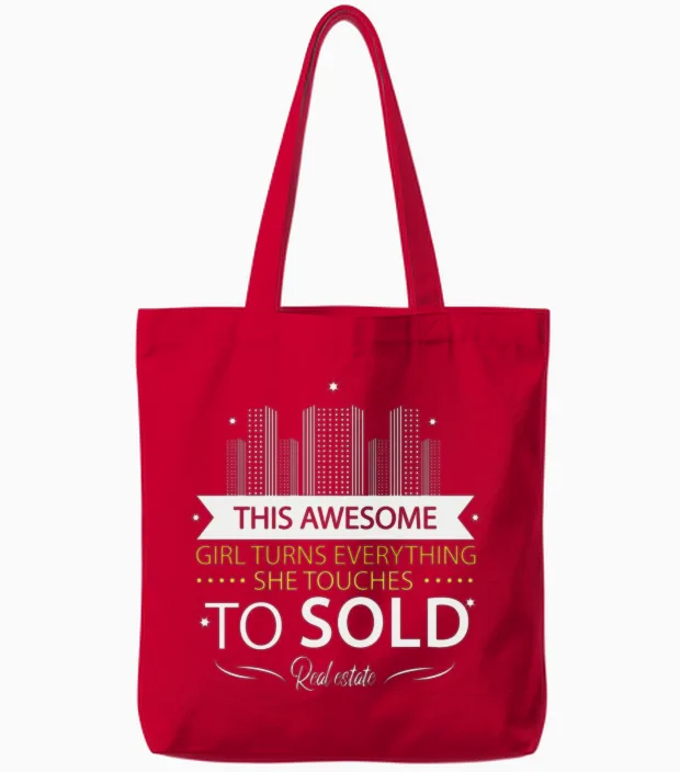 This Awesome Is Selling Everything She Touches Tote Bags in Red