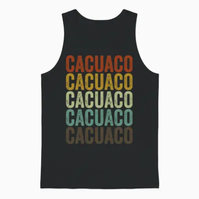 Cacuaco Angola Retro Vintage Unisex Tank Top - Black