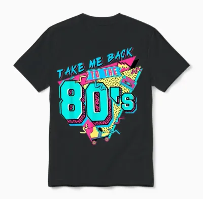 Bringen Sie Mich Zurück in Die 80er Jahre Vintage 1980er Made in the 80ers Lover Unisex T-Shirt - Black